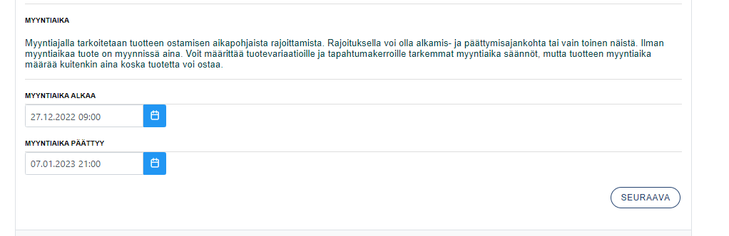 myyntiaika